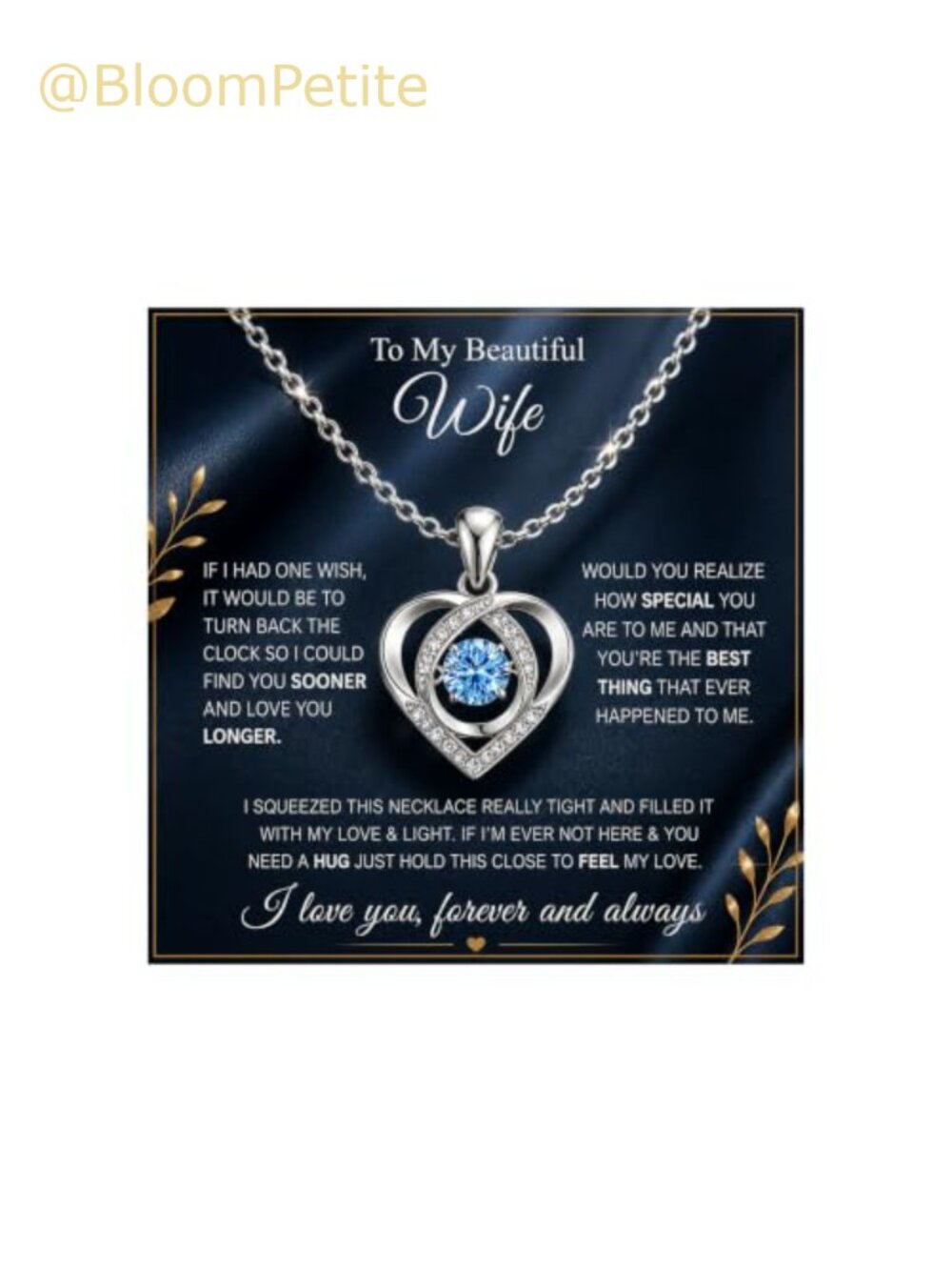 White Gold Plated Stainless Steel Love Knot Pendant Necklace Cubic Zirconia